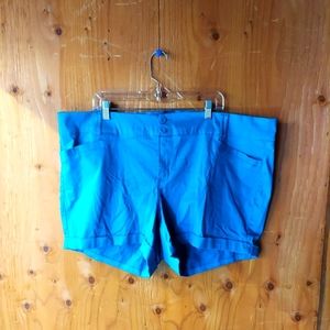 Torrid We Swear By The Fit Turquoise Cotton Blend Short